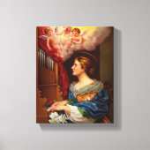 Vintage Cecilia mit Angels Musica Leinwanddruck (Vorderseite)