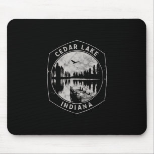 Vintage Cedar Lake Indiana Outdoor-Urlaub Mousepad