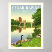 Vintage Cedar Rapids Iowa Poster (Vorne)