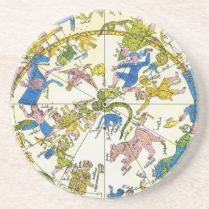 Vintage Celestial, Antike Sternenkarte der Konstel Untersetzer