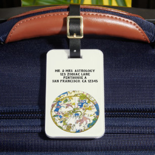 Vintage Celestial, Arabische Sphäre, Sternbilder Gepäckanhänger