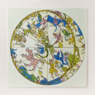 Vintage Celestial, Arabische Sphäre, Sternbilder Puzzle
