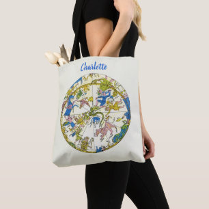 Vintage Celestial, Arabische Sphäre, Sternbilder Tasche