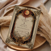 Vintage Celestial Art Nouveau Wedding Einladung