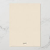 Vintage Celestial Art Nouveau Wedding Folieneinladung (Rückseite)