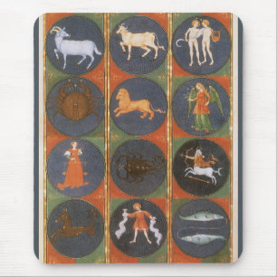 Vintage Celestial, astrologische Tierkreisdiagramm Mousepad
