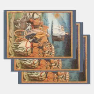 Vintage Celestial Astronomie Macht des Himmels Geschenkpapier Set