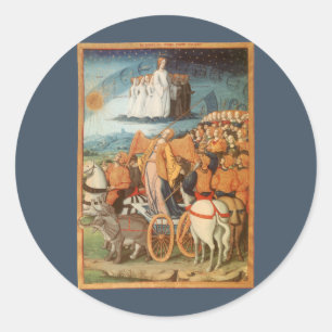 Vintage Celestial Astronomie - Macht des Himmels Runder Aufkleber