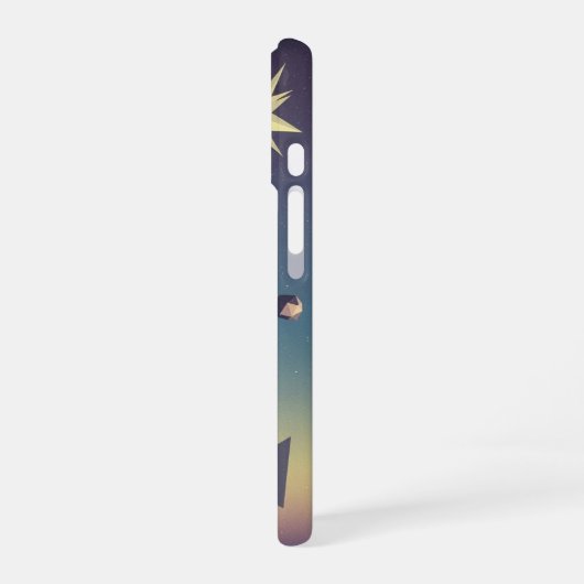 Vintage Celestial Body iPhone 16 Hülle (Linke Seite)