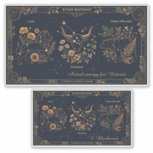 Vintage Celestial Botanical Schrift Vinyl Aufklebe Aufkleber
