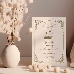Vintage Celestial Botanische Brautparty Einladung