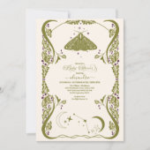 Vintage Celestial Butterfly Babydusche Einladung (Vorderseite)