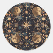 Vintage Celestial Custom Umschlag Aufkleber (Vorderseite)