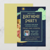 Vintage Celestial Geburtstagsessen Party Einladung (Vorne/Hinten)