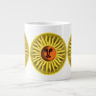 Vintage Celestial Gelber Lächelnder Glücklicher Hi Jumbo-Tasse