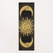 Vintage Celestial Golden Surya Chandra Namaskar Yogamatte (Vorderseite)