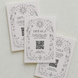 Vintage-Celestial-Hochzeitsdetails-QR-Code Begleitkarte