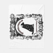 Vintage Celestial Hund Semper Fidelis Fleecedecke (Vorderseite)