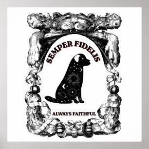Vintage-Celestial-Hundeposter Semper Fidelis Poster