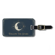 Vintage Celestial Luggage Tag