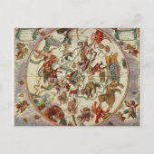 Vintage Celestial Northern Star Chart 1660 Postkarte (Vorderseite)