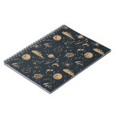 Vintage-Celestial-Raum-Muster Notizblock (Linke Seite)