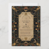 Vintage Celestial Renaissance Wedding Einladung (Vorderseite)