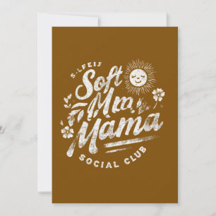 Vintage Celestial Soft Mama Social Club Sonne  Einladung