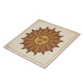 Vintage Celestial-Sonnen-Gesicht Fliese (Seite)