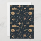 Vintage Celestial Space Pattern Einladung (Vorne/Hinten)
