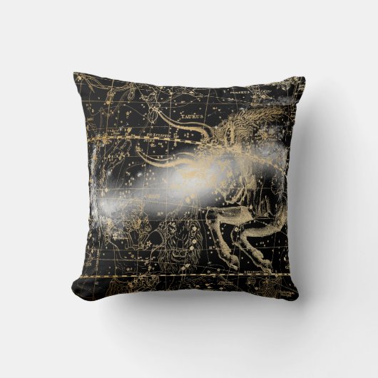 Vintage Celestial Star Map Background Kissen (Vorderseite)