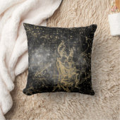 Vintage Celestial Star Map Background Kissen (Decke)