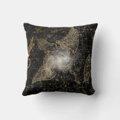 Vintage Celestial Star Map Background Kissen (Rückseite)