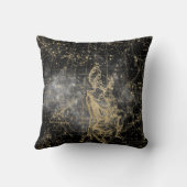 Vintage Celestial Star Map Background Kissen (Rückseite)