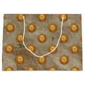 Vintage Celestial Sun Astrologie Muster Große Geschenktüte (Vorderseite)