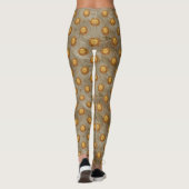 Vintage Celestial Sun Astrologie Muster Leggings (Rückseite)