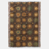 Vintage-Celestiales-Sonnen-Gesicht-Muster Decke (Vorderseite Vertikal)