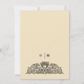 Vintage Celtic Knot Dragon Crest Wedding Einladung (Rückseite)