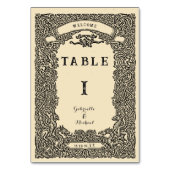 Vintage Celtic Knot Dragon Crest Wedding Tischnummer (Vorderseite)