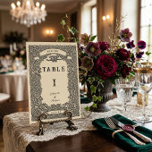 Vintage Celtic Knot Dragon Crest Wedding Tischnummer