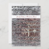 Vintage Celtic Silver Music Hochzeit Einladung (Rückseite)