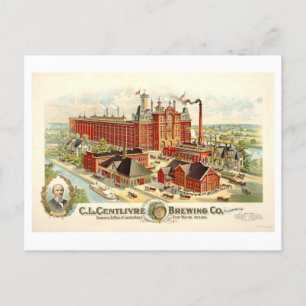 Vintage Centlivre Brauerei in Fort Wayne, Indiana Postkarte