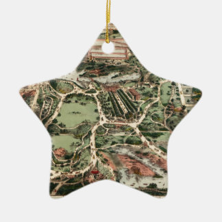 Vintage Central Park Karte New York City Keramikornament