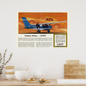Vintage Cessna Flugzeugposter #2 Poster (Küche)
