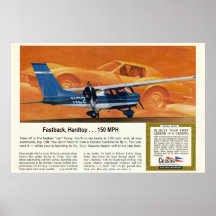 Vintage Cessna Flugzeugposter #2