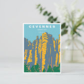 Vintage cevennes Nationalpark france Postkarte (Stehend Vorderseite)