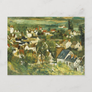 Vintage Cezanne Panoramablick auf Auvers-sur-Oise Postkarte
