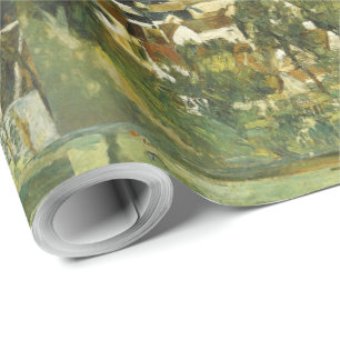 Vintage Cezanne Panoramasicht von Auvers-sur-Oise Geschenkpapier
