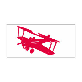 Vintage CGI Red Bi-plane Self Inking Rubber Stamp Permastempel