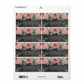 VINTAGE CHALKBOARD BLUME RÜCKSENDEADRESSEN-AUFKLEB (Vorne)